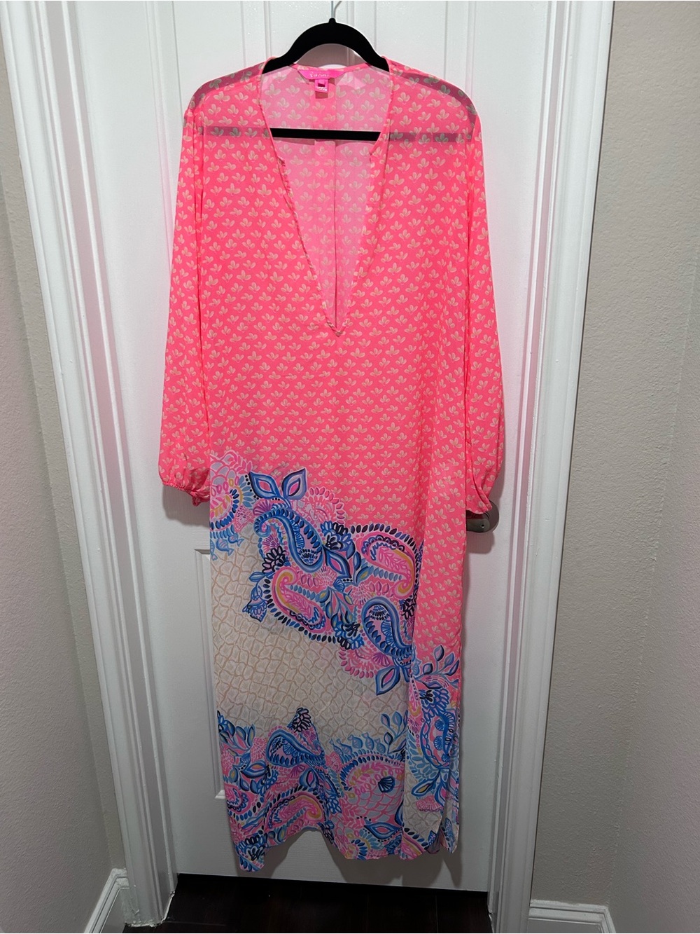 Frey Swim Cover Up Caftan Coral Spritz Beach Bungalow Resort Lilly Pulitzer